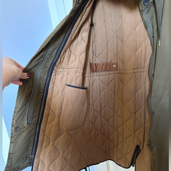 Like New Maison Scotch Side Tie Layered Parka - Size L - Picture 4 of 10